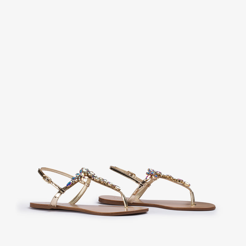 FLOWER THONG SANDAL - Flat Sandals | Le Silla Outlet